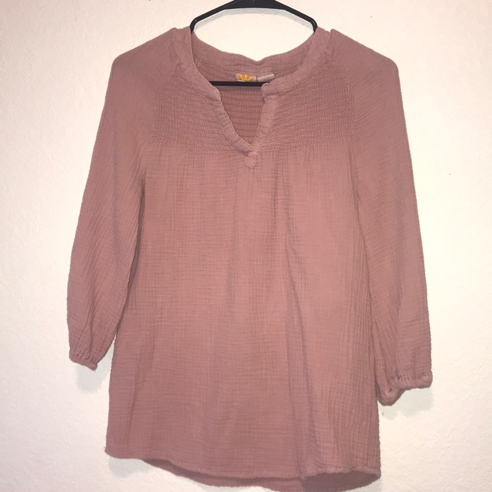 C & C California Peasant Gauze Blouse